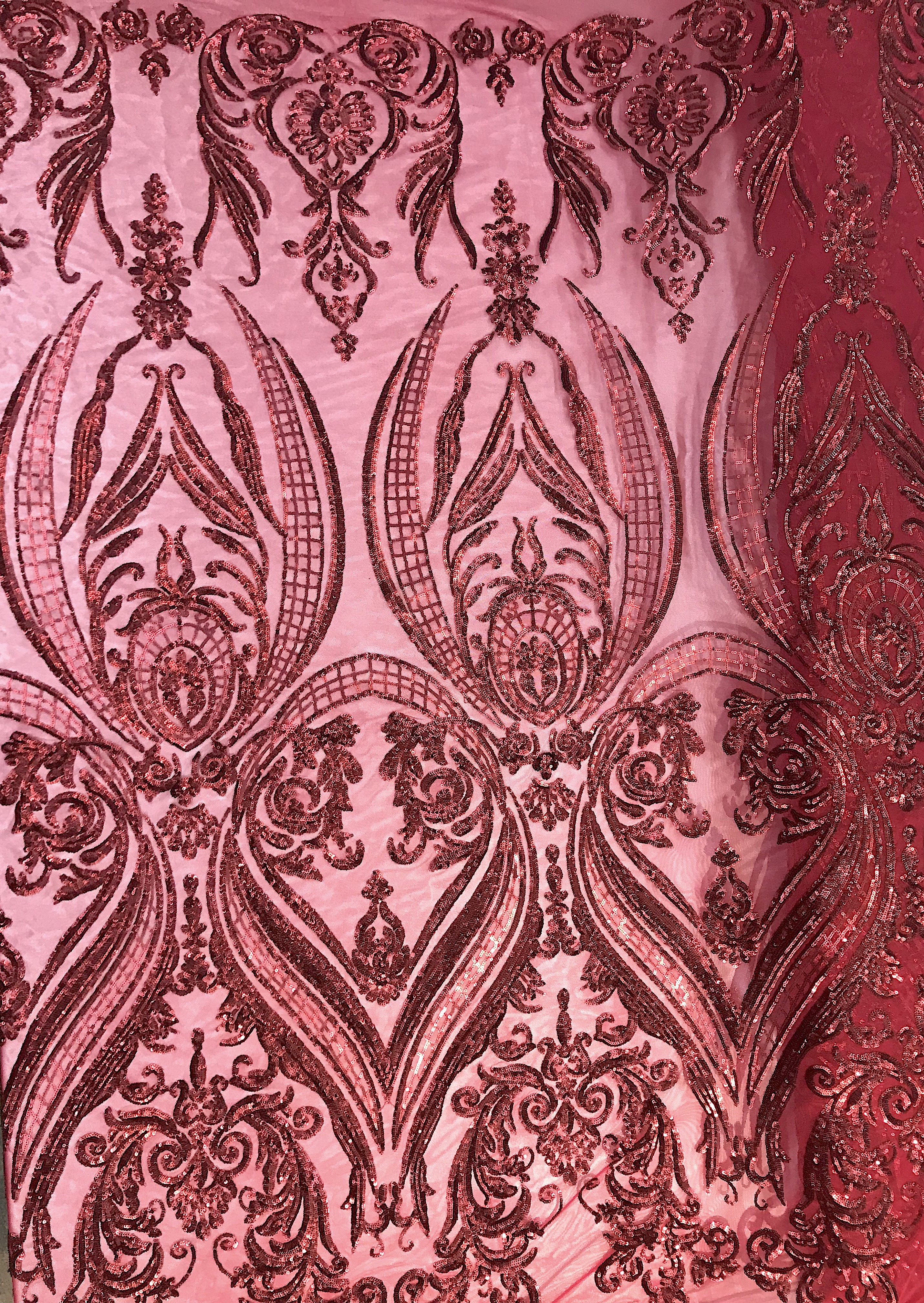 burgundy stretch lace fabric