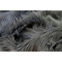 Dark Gray Shaggy Long Pile Faux Fur