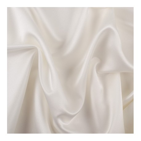 Ivory Polyester Charmeuse Satin by the Yard - J S International Textile