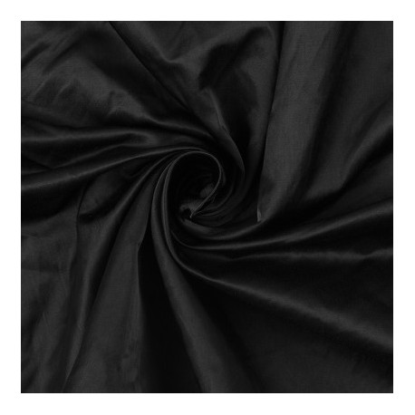 Solid Black Polyester Satin by the Yard - J S International Textile